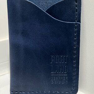 💙Cowboy Blue Minimalist Card Wallet - Portland Leather